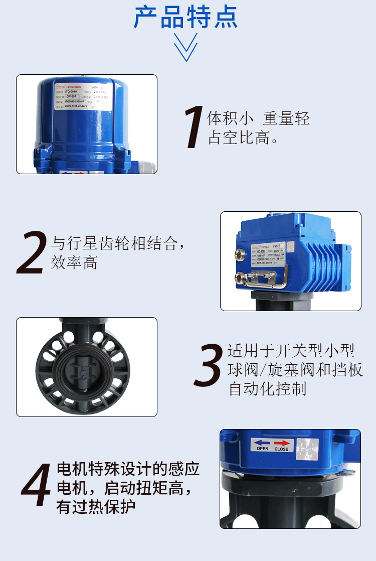 【i-Tork】電動UPVC對夾蝶閥